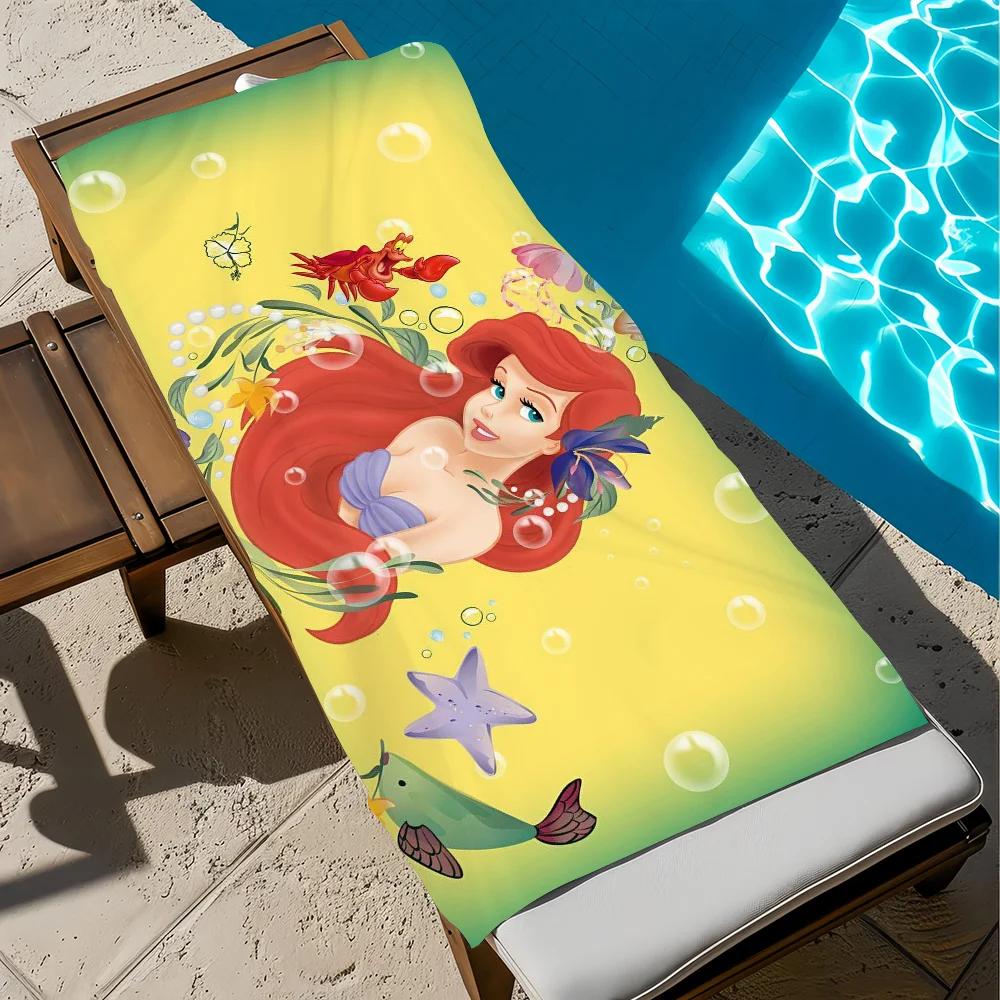 The Little M-Mermaid Towel Pool Beach Towel Portable Quick Fast Dry Sand Outdoor Travel Swim Blanket Thin Mat Bath Towel
