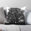 Black White Outdoor Tree Square Pillowcase Polyester Linen Velvet Creative Zip Decorative Pillow Case Home Cushion Cover