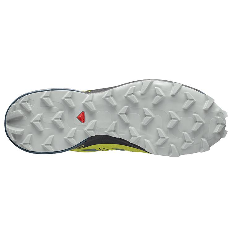 SALOMON Speedcross 5 Comfortable Fabric Abrasion Resistant Low top Trail Running Shoes Men's Black Yellow 416096