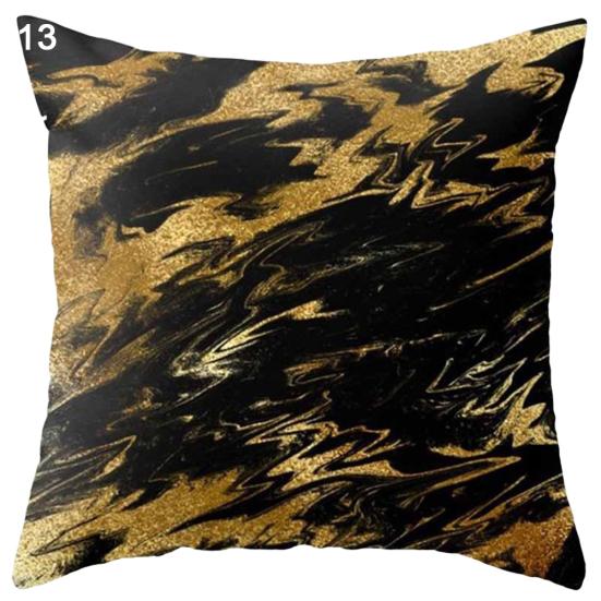 Coloured Drawing Marble Decorative Home Office Car Cushion Cover Pillow Cases
