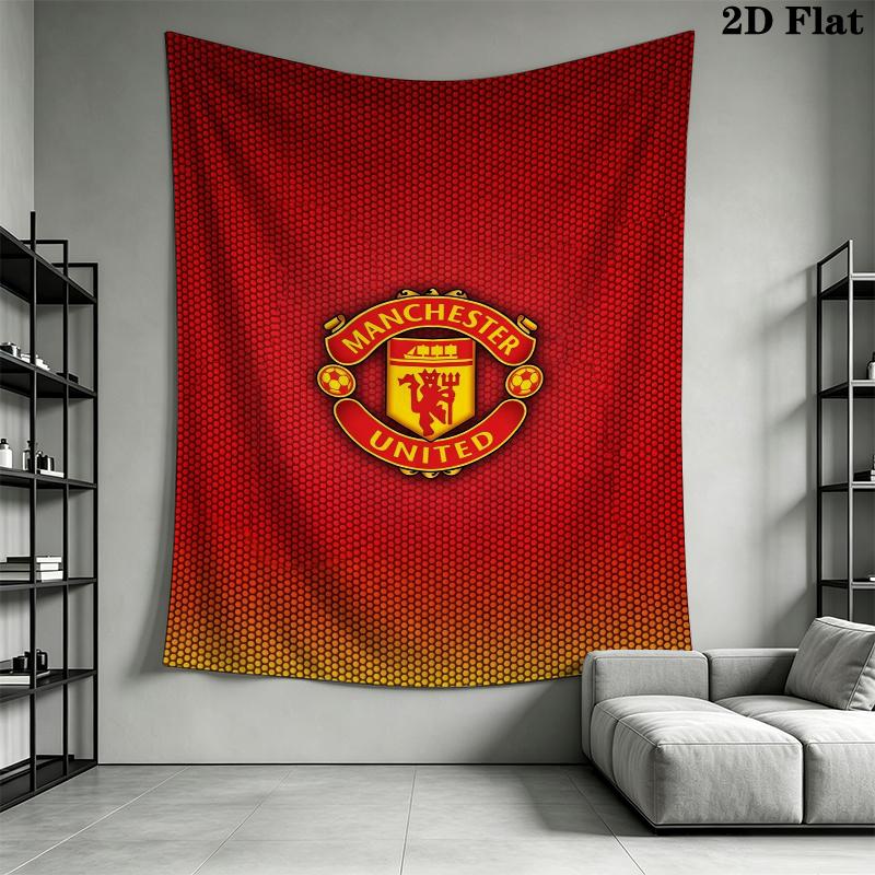 Manchester Unitedaa Wall Tapestry Aesthetic Wall Hanging Printed Fabric Blanket Decorative Tapestries for Bedroom Living Room Home Decor