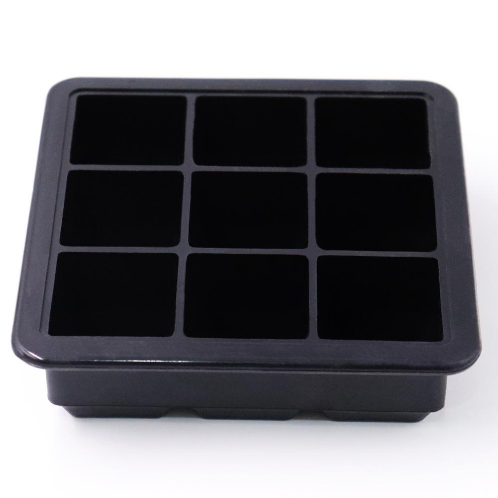 Tavă de gheață din silicon cu 9 grile cu capac - Cuburi de gheață și matriță pentru alimente pentru bebeluși