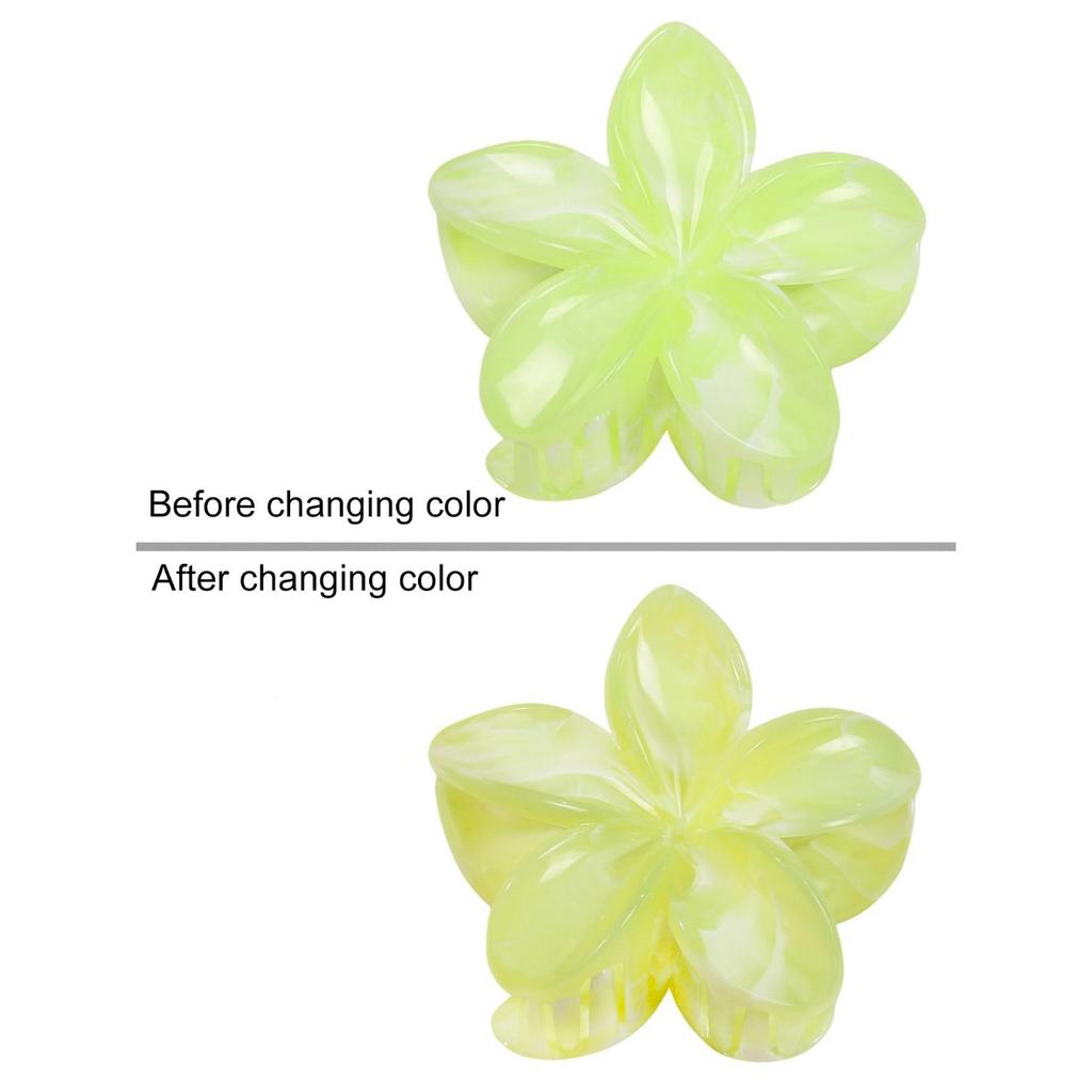 New Hawaiian Flower Hair Claw Clips Discoloration In Sunlight, Strong Hold Beach Hair Accessories for Women Thin Thick Hair