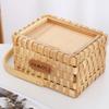with Handle Handwoven Flower Basket Rustic Style Organizer Basket Practical Storage Basket  Picnic