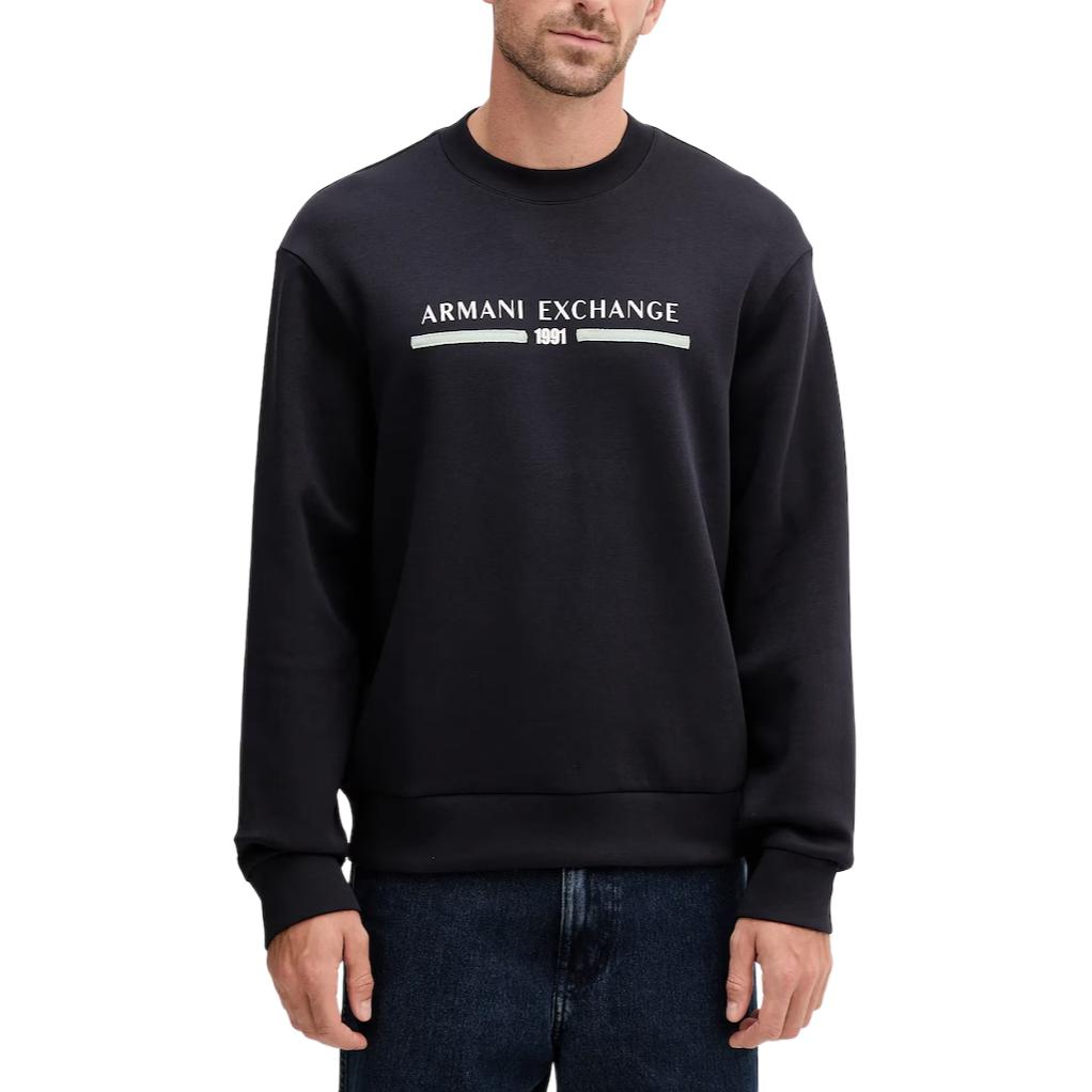Armani Exchange Round Neck Pullover Letter Loose Long Sleeve Sweatshirt Men sweatshirt XM000982-AF10818-UB101