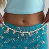 SHIXIN Bohemia Hvězdice Hřebenatka Přívěsek Pasový Řetízek Dámský Nový Trendy Imitace Perel Korálkový Článek Bikini Řetízek na Břicho Šperk na Tělo