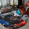 Gamer Game Controller Round Carpet Living Room Bedroom Atmosphere Decor Rug Non Slip Washable Floor Mat Gift for Gamers