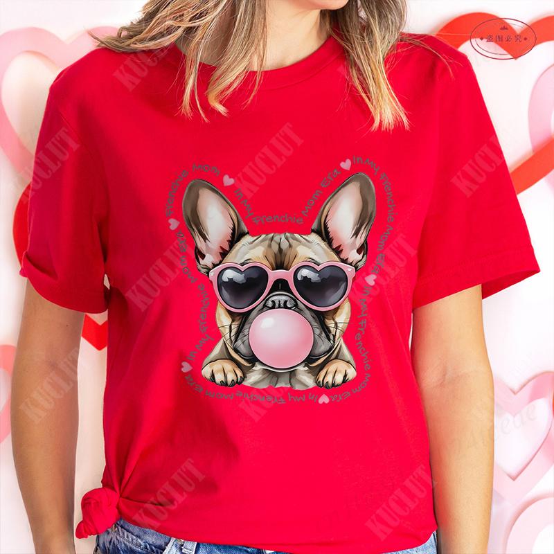 French Bulldog Unisex T Shirt Fashion Dog Graphic Tops Summer Short Sleeve Tees Harajuku Streetwear Aesthetic Female Clothing