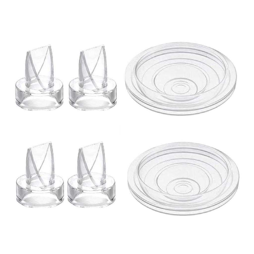 6pcs/set Replacement Silicone Duck Mouths & Diaphragms Rubber Duckbill Valves & Silicone Diaphragm Set for Breast Pump