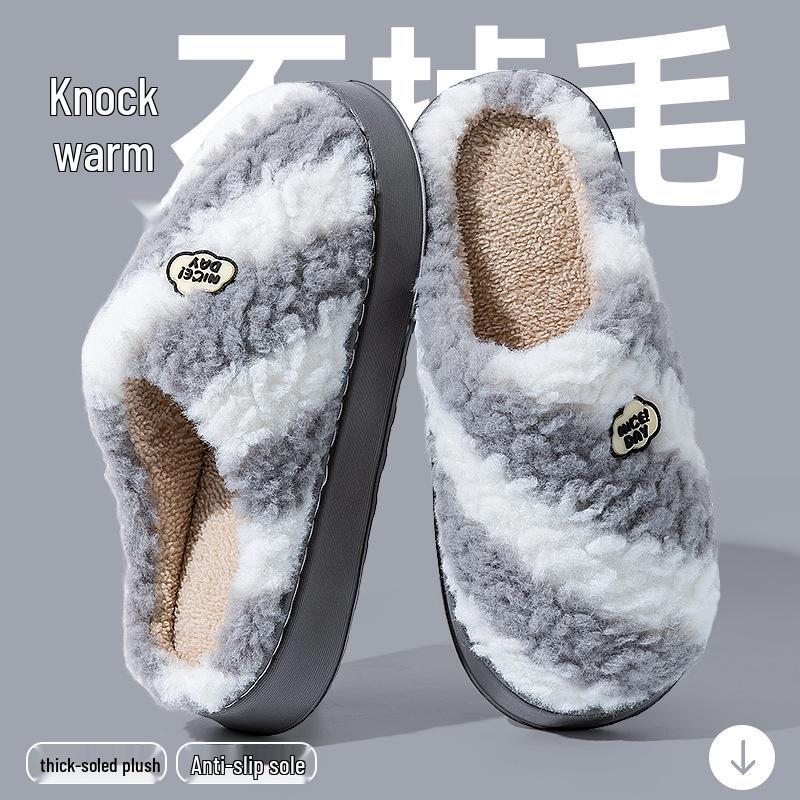 

Пушистые хлопковые тапочки 2025 с нескользящей подошвой для женщин - Теплые, с милым дизайном щенка, Идеальны для осени и зимы 40-41 (Fits 39-40)