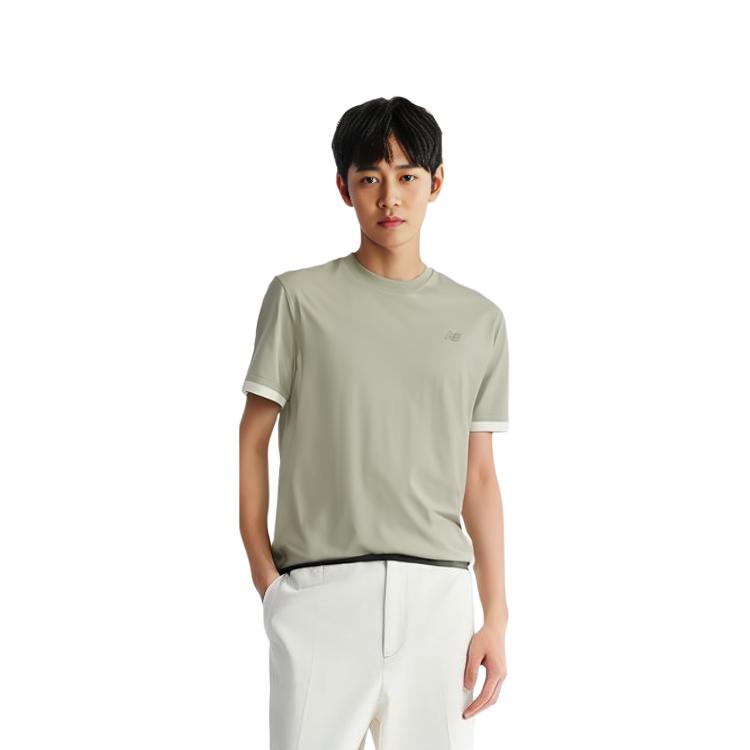 New Balance T Shirt Men's Green AMT42314-OVN