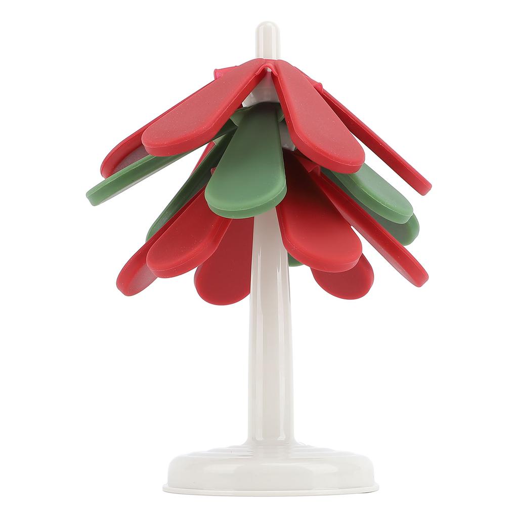 Silicone Tree Coasters for Xmas Decoration Heat Resistant Trivets Placemats for Hot Dishes