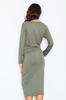 Loose everyday dress - viscose dress - olive dress M246 size