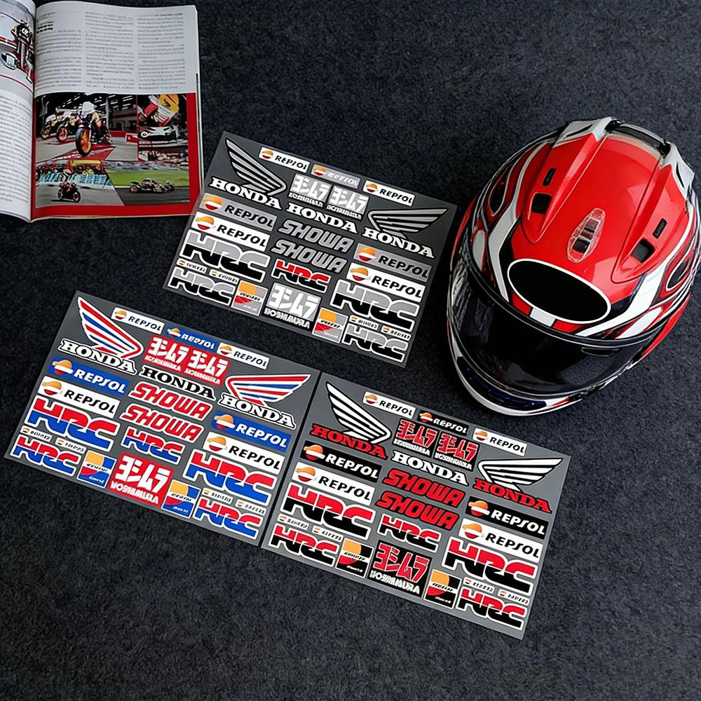 Honda Motorcycle Decoration Reflective Stickers Waterproof Scooter Helmet Decals HRC Modification Accessories Sponsor Stickers akn256