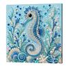 Ocean Theme DIY Pearl Diamond Painting Art Kit, Turtle Jellyfish Marine Animal Pearl Beads Art Craft Set, for Adults & Beginners