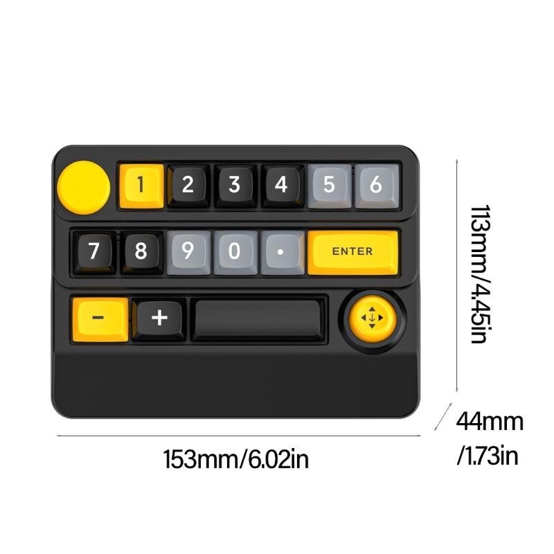Wireless Gaming Keyboard Macro Defined Joystick 15keys Gaming Keyboard with Color Lights Multiple Function