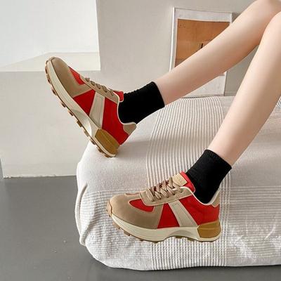 Fashion Sneakers Shoes for Women Lace Up High On Platform Red Woman Footwear Cheap Stylish Y2k Fashion New Arrival 2025 Korean In Light