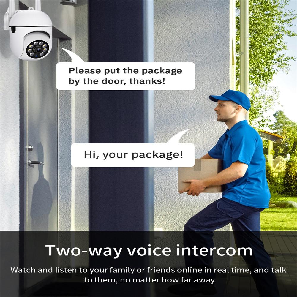 Wireless Security Camera Outdoor Home 360° Panoramic 2.4GHz WiFi 1080P Dome Cam