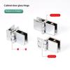 Zinc Alloy Glass Door Hinge No Drilling Required Sturdy Structure Perfect For Cabinet Showcase Wine Rack Glass Doors