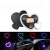 1 Set Car Window Suction Cup Led Atmosphere Light Heart Shaped Car Ambient Light 500Mah Solar/Usb-C Rechargeable Neon Lamp