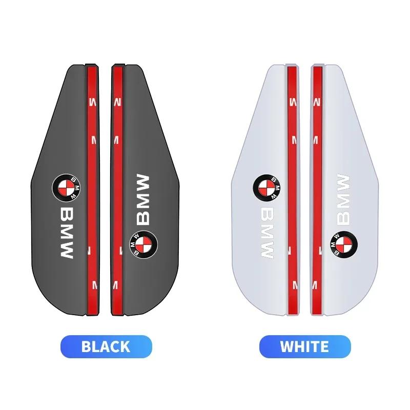 2PCS Transparent Auto Parts Rearview Mirror Protector Rain Eyebrow Visor Cover For BMW M 1 2 3 4 Series M Power X1 X5 X6 F30 E90