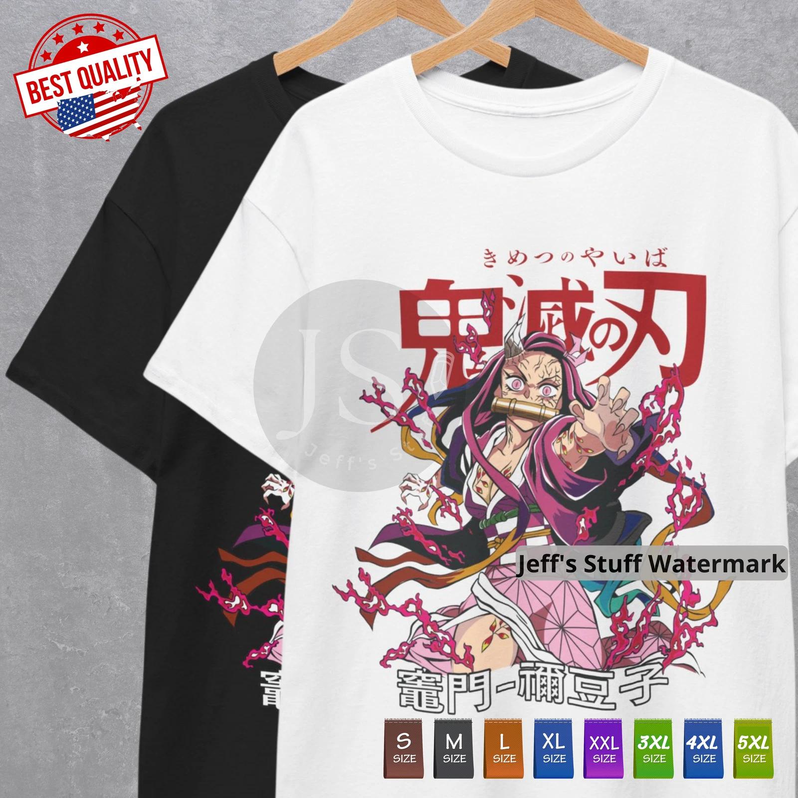 

Demon Slayer Nezuko Tee Waifu T Shirt Anime Japanese Kimetsu No Yaiba Cosplay 3XL