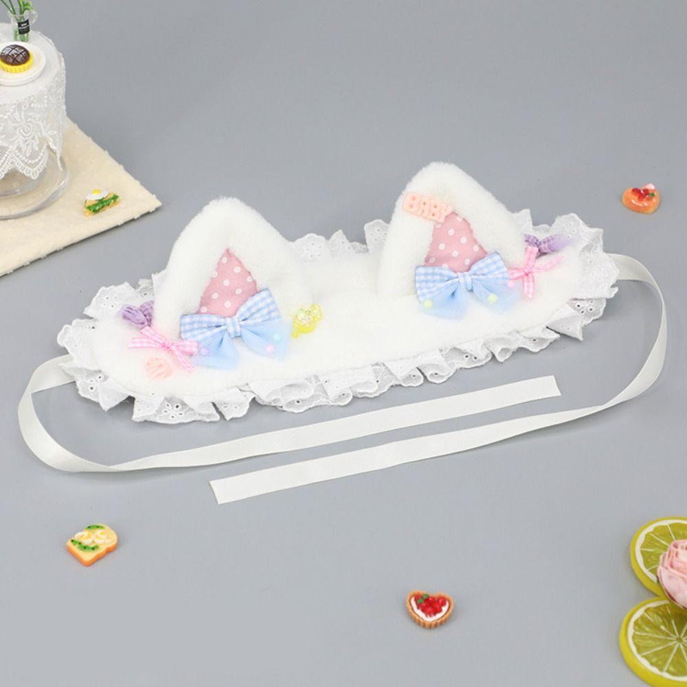 Lace Bear Ear Hair Band Furry Lolita Bandeau Funny Cat Ears Headband  Lolita Accessories