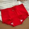 Women's Summer New Year Good Luck Red 10A Bacteriostatic Extended Middle Waist Triangle Briefs
