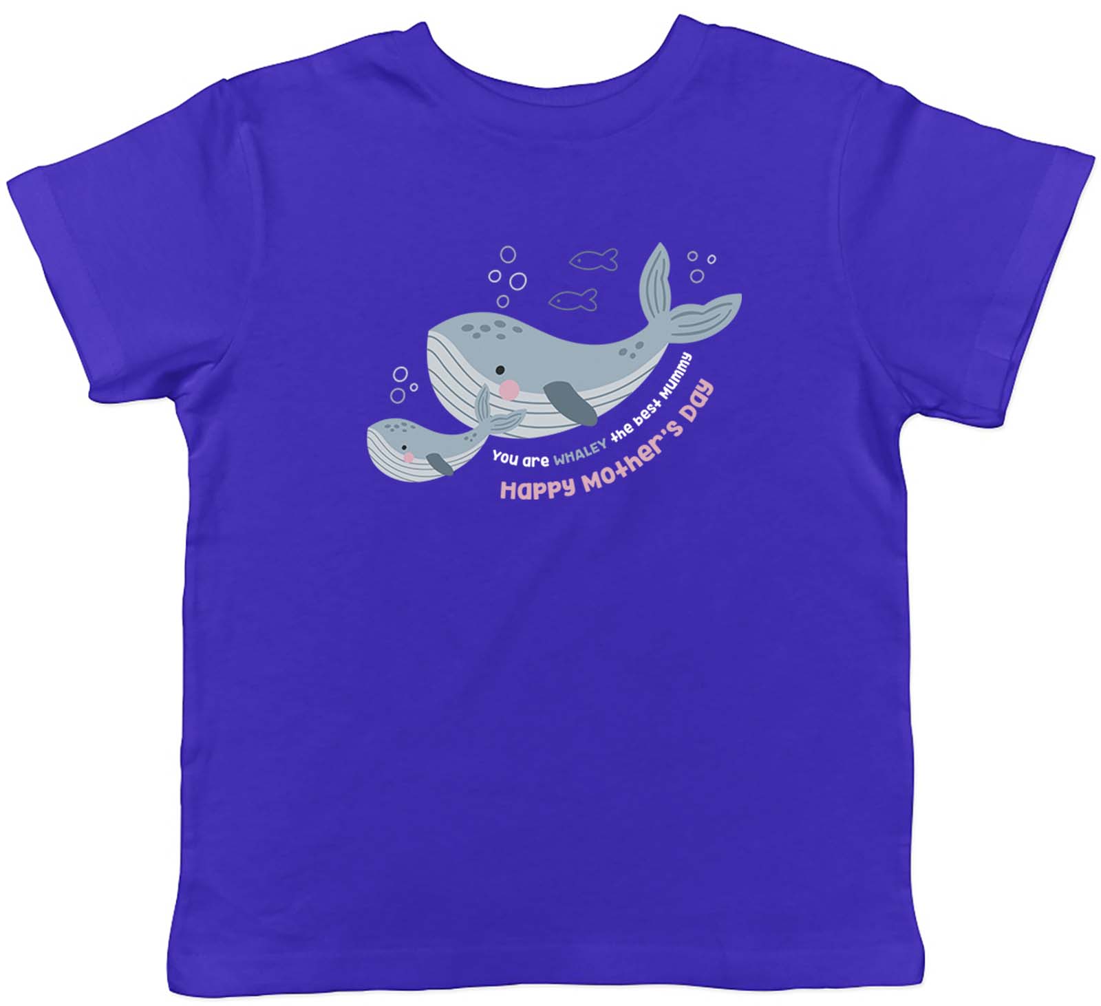 Happy Mothers Day Kids T-Shirt Funny Whale Whaley Mummy Childrens Boys Girl Gift 160