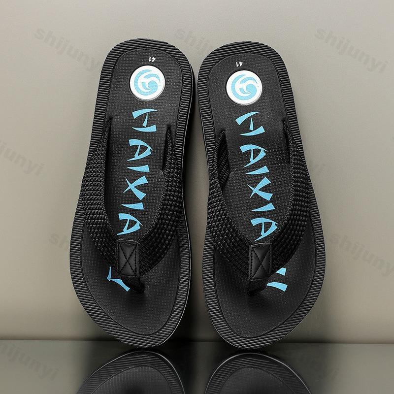 Fashion Men Slippers Outdoor Flip Flops 2025 Summer Flat Shoes Non-slip Fashion Soft Trendy Open Toe Home Breathable Men Beach Slippers