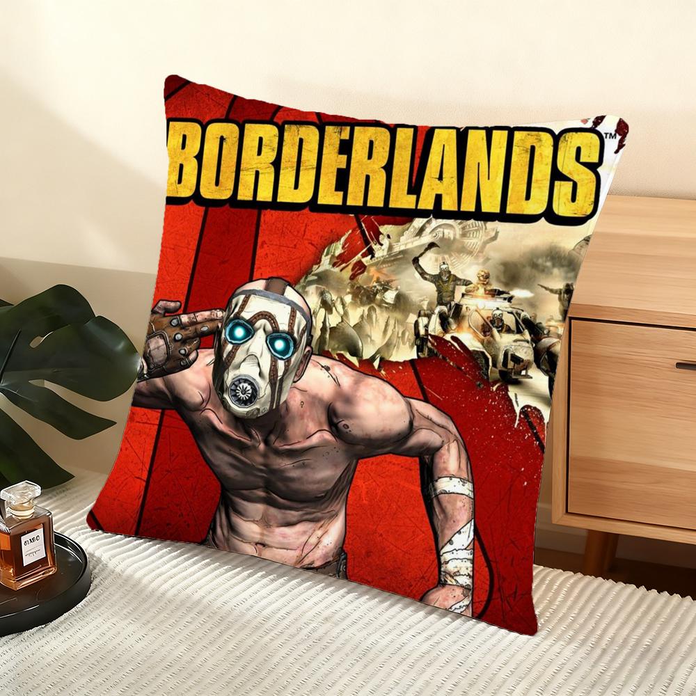 B-Borderlands Game Cushion Cover Soft Short Plush Pillow Cover Smooth Cozy Texture Aesthetic Cushion Case Home Decor