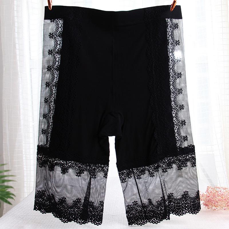 Plus Size High Waist No-Roll Safety Pants: Breathable Tummy Control for 200 Lbs