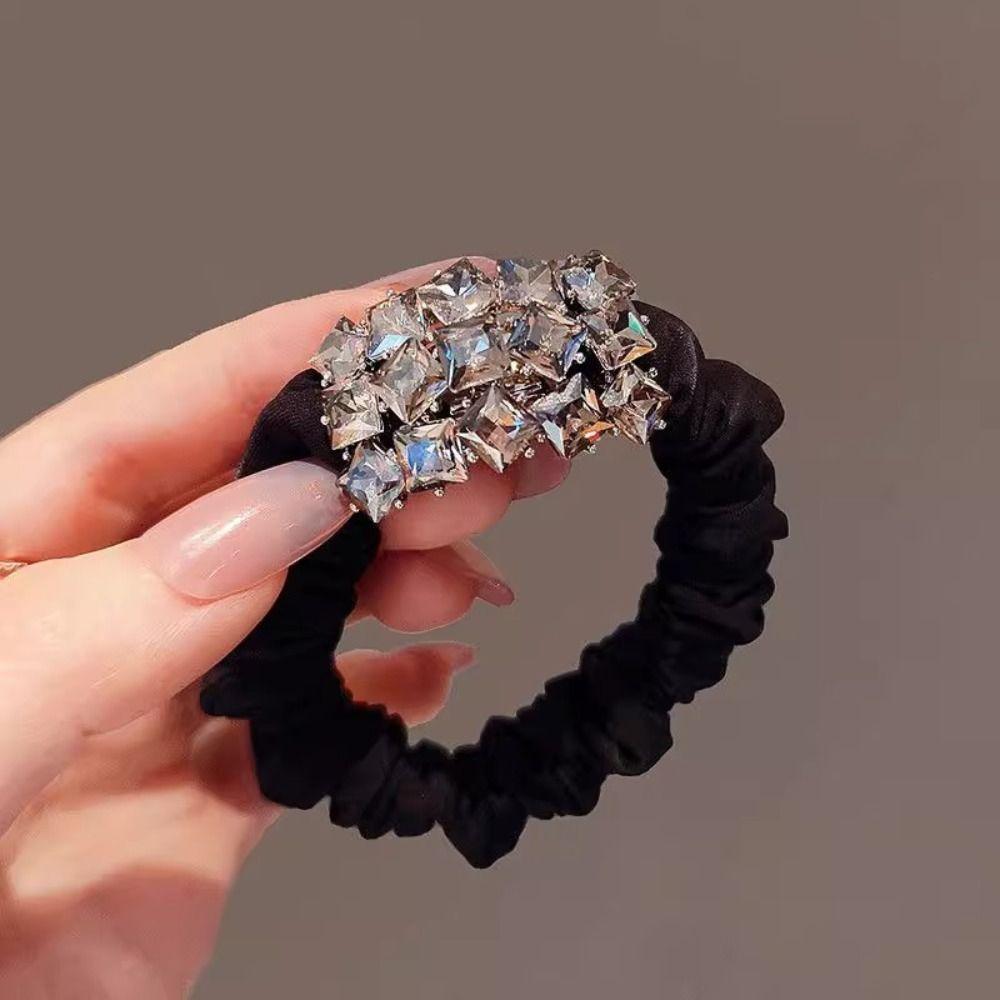 Korean Style Crystal Hair Rope Sparkling Hair Loops Elastic Hair Ties  Tie-Up Hair Accessories