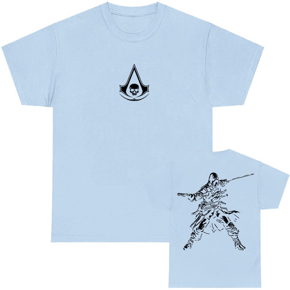 Assassin's Creed Black Flag Resynced Map T-Shirt Unisex Streetwear Lässig Rundhals Sommer T-Shirts Grafik Herren Damen Tee