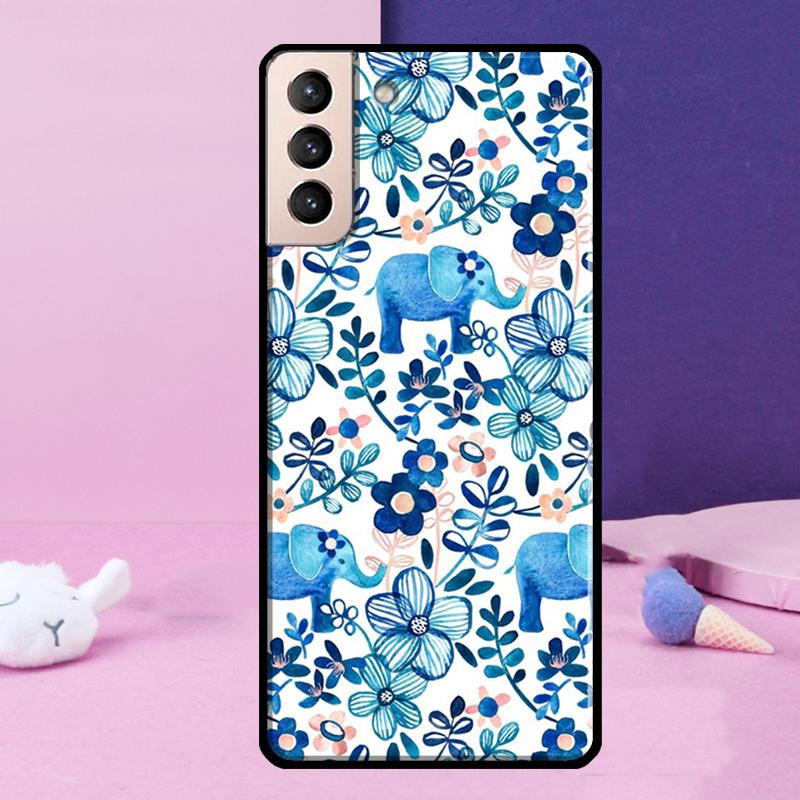 Cute Elephant Phone Case For Samsung Galaxy S25 Ultra S24 Ultra S9 S10 S20 S21 S22 Plus S23 S24 FE Cover