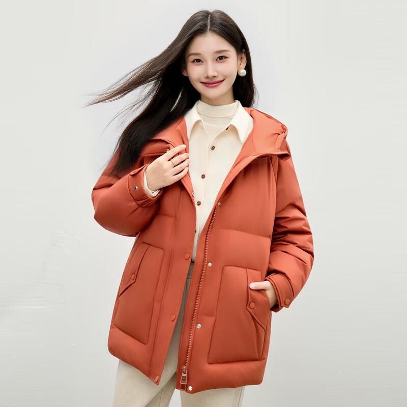 

Qiushui Yiren Модная Свободная Зимняя Пуховая Куртка с Капюшоном S