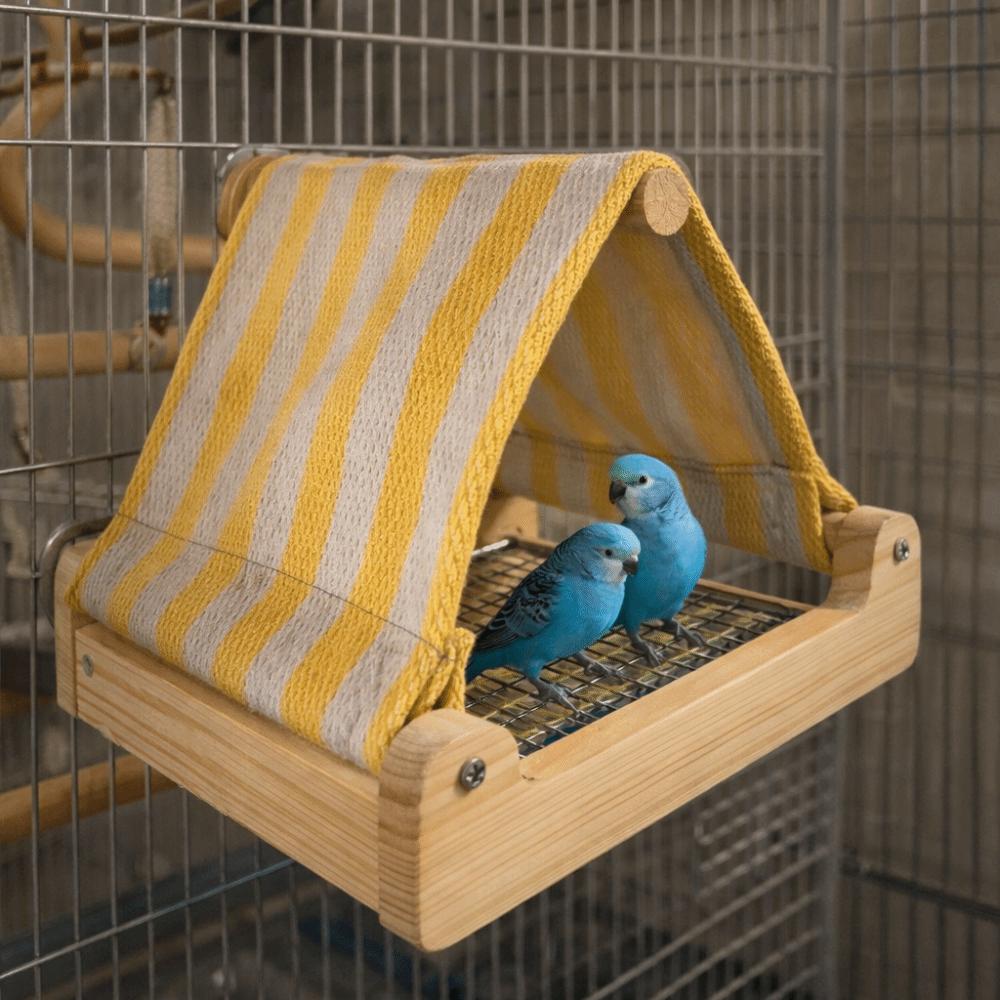 Retractable Bird Nest House Breathable Parrot Triangle Tent Hanging Hammock  Breeding Shelter