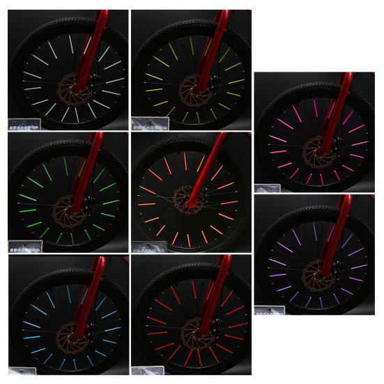 12 Stück/Packung Reflektierender Speichenschutz Verschleißfest Dekorativ Wasserdicht Kreativ Modifiziert Hohe Helligkeit Speichenreflektor