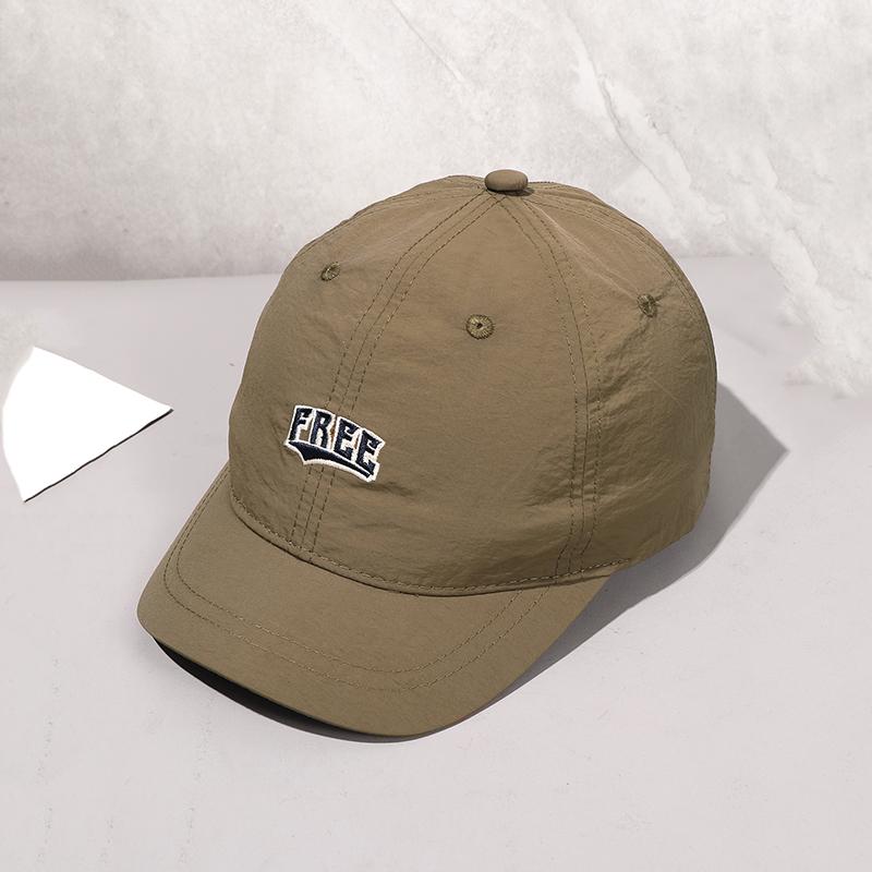 Korean embroidered Free waterproof quick-drying short brim baseball cap suitable for men and women leisure sports