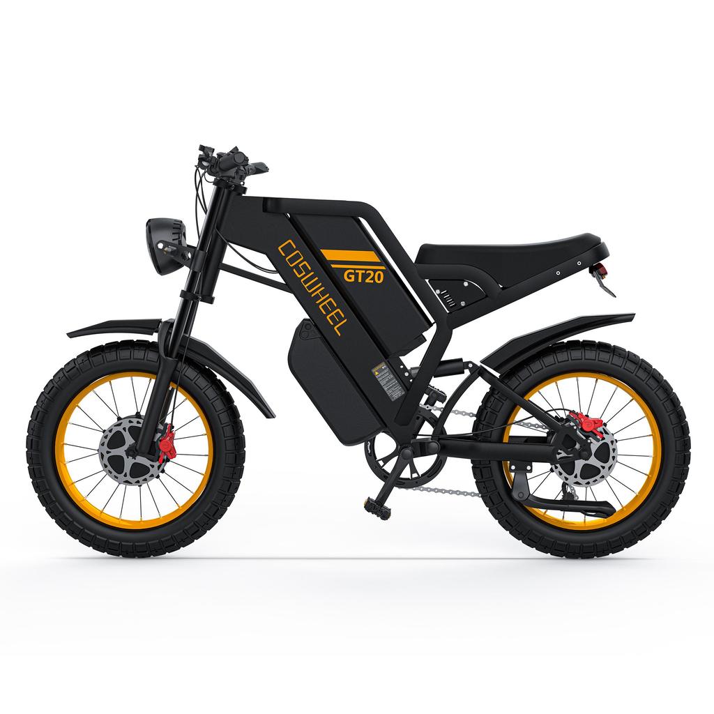 COSWHEEL GT20 Pro Ebike3000W 48V 40AH Electric Motorcycle Max 145 Miles Fat Tire Mountain Electric Bike Adult Off-Road Bicycle