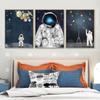 Kids Baby Nursery Room Decor Space Planet Art Print Canvas Painting Pictures for Wall Toile Decoration Murale Paintings Mural