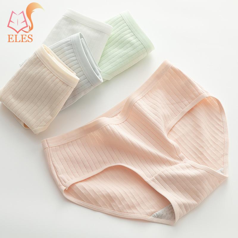 Dámské spodní prádlo Bavlna Krásné kalhotky se středním pasem Mladá dívka Antibakteriální kalhotky Jednobarevné Dospívající intimní prádlo