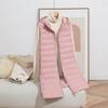 Ultra Light Thin Duck Down Vest Women Winter Long Quilted Hooded Jackets Slim Waistcoat Autumn Basic Parkas