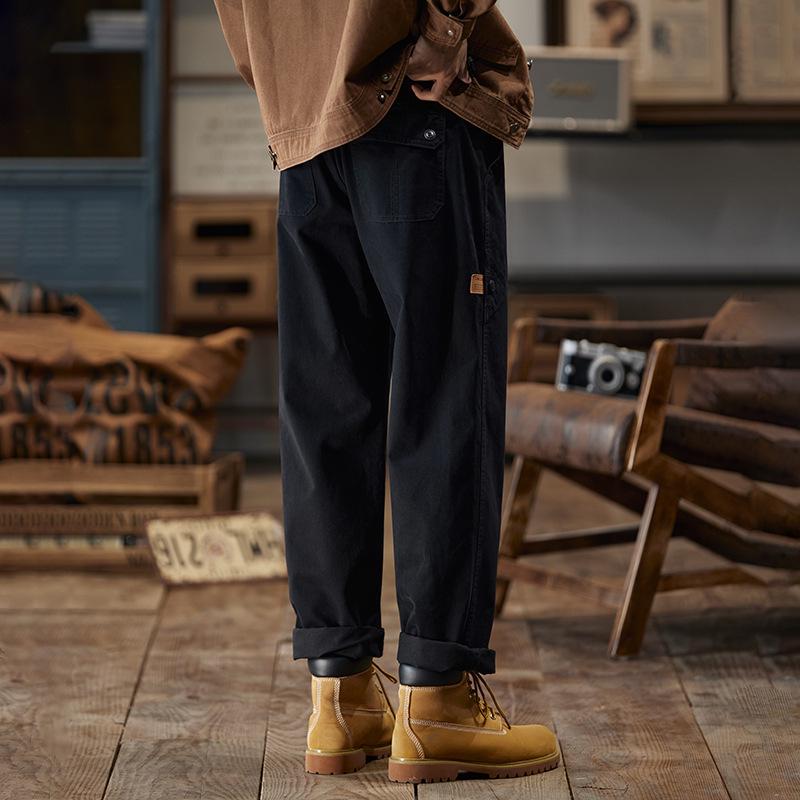 Heren Luxe Katoenen Overall met Fluweelvoering - High-End, Modieus, Kwaliteit Casual Broek met Rechte Pijpen