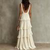 2026 new tk European and American style neck collar design sense multi-level cake dress sleeveless fashion style