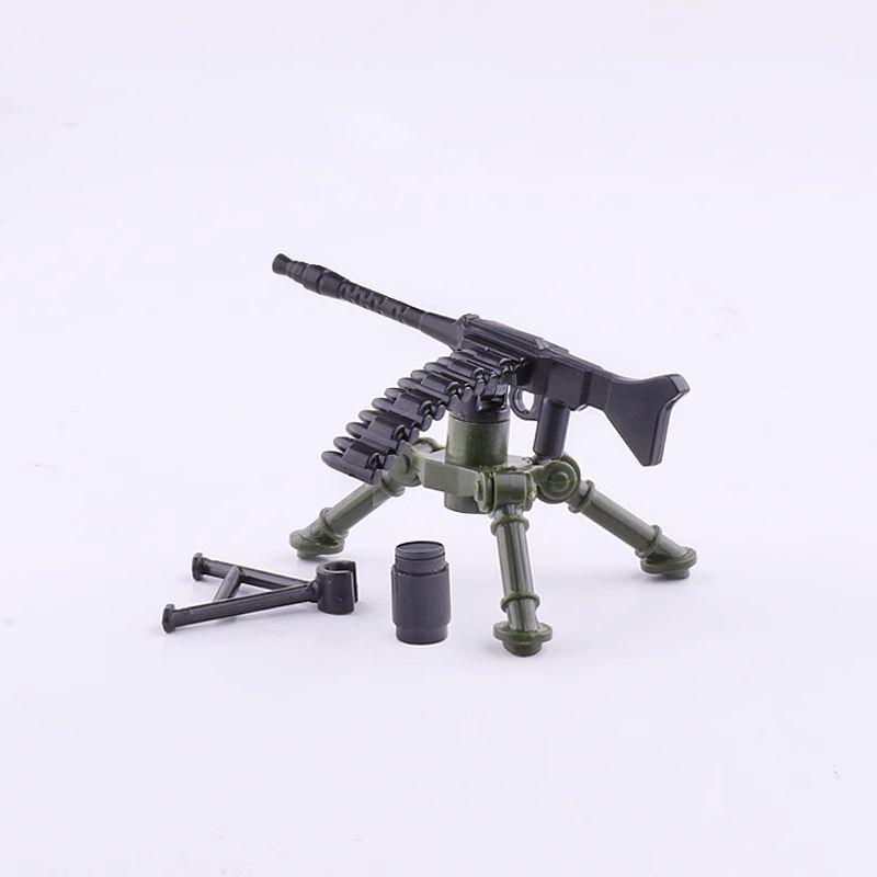Military Soldier Figures Weapon Building Blocks Accessory Machine Guns Gatling Moxin Nagan Rocket Launcher Shield Toys Gift D124
