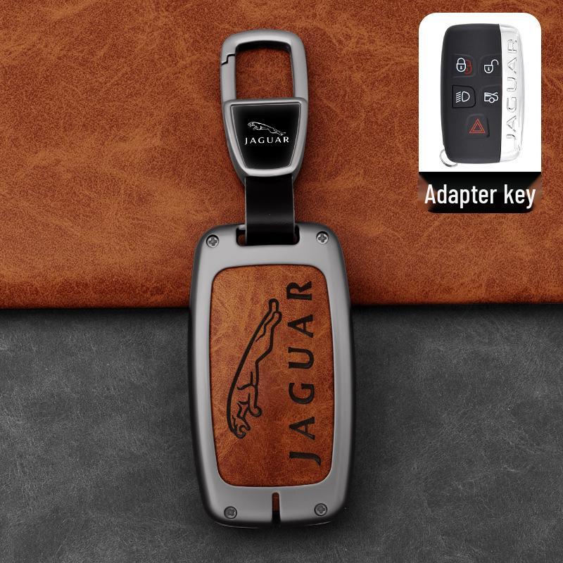 Jaguar Key Cover for XFL, XEL, XJL, F-PACE, XF, XE: Unisex Car Key Shell with Racetrack Buckle