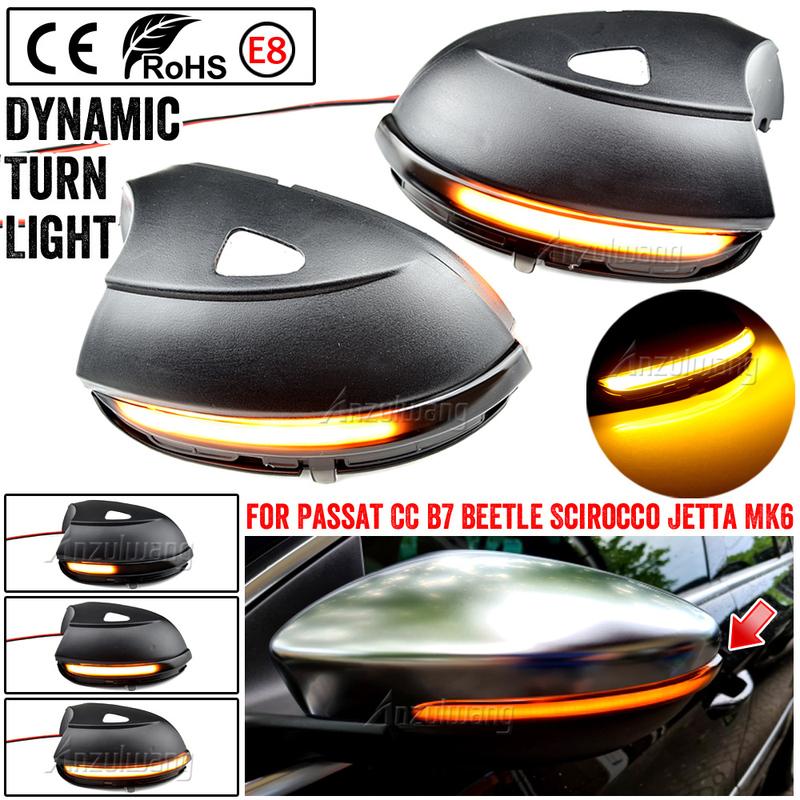 Für VW Passat B7 CC Scirocco MK3 Jetta MK6 EOS Beetle R LED Dynamische Blinker Blinker Sequentielle Seite Spiegel anzeige licht
