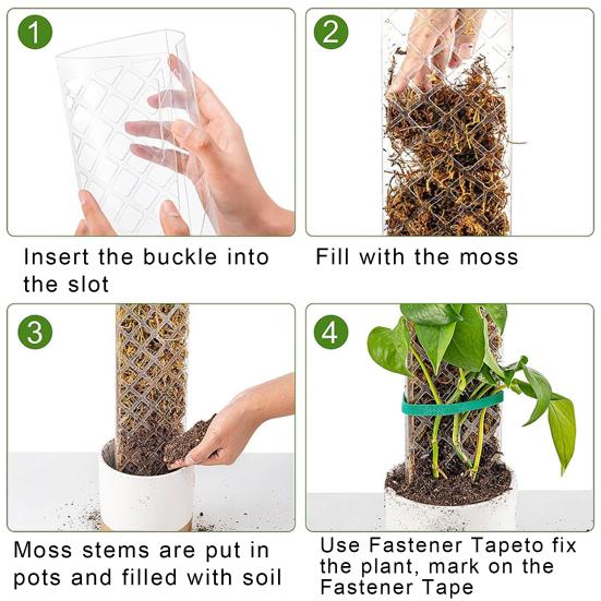 moss stick　sw58 HuiPoLii 1 x 125 cm Coir Monstera Trellis, Bendable Monstera