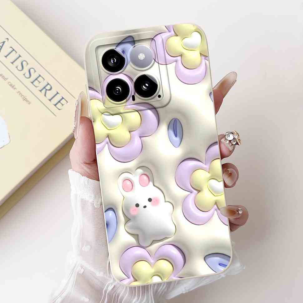 Cover For Xiaomi 14 Case Silicone Shockproof Soft Camera Protective Pattern Matte For Xiaomi 14 Mi14 Xiaomi14 5G 2023 Cases